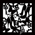 butterfly cogs shoes  Stencil 8x8 inches  min buy 3
